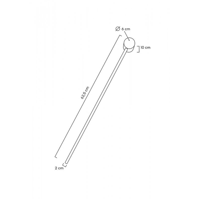 MOOSEE lampa ścienna OMBRE 60 czarna