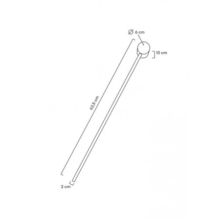 MOOSEE lampa ścienna OMBRE 60 czarna