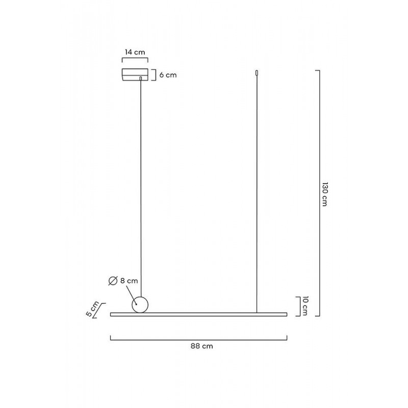 MOOSEE lampa wisząca WAND 80 złota