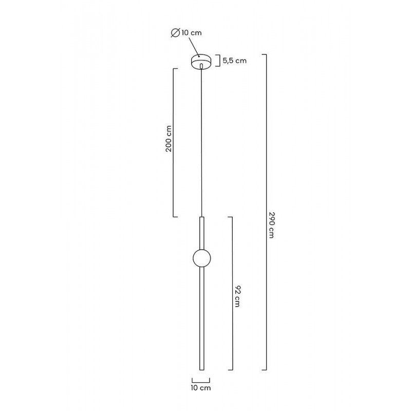 MOOSEE lampa wisząca LIBRA 90 IN  biała / złota