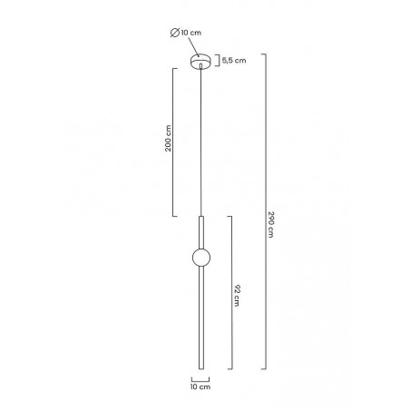MOOSEE lampa wisząca LIBRA 90 IN  biała / złota