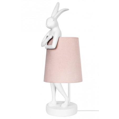 KARE lampa stołowa RABBIT biała / różowa