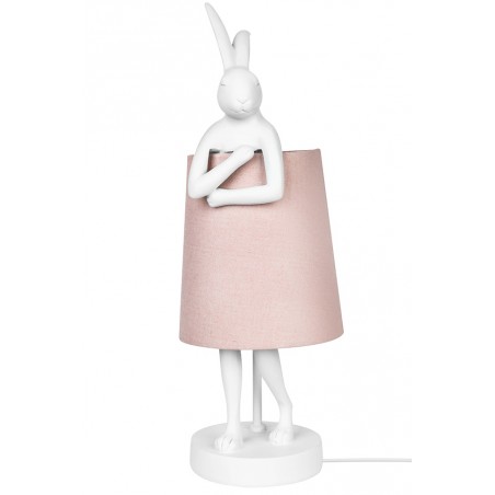 KARE lampa stołowa RABBIT biała / różowa