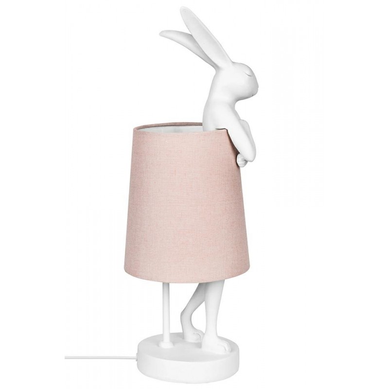 KARE lampa stołowa RABBIT biała / różowa