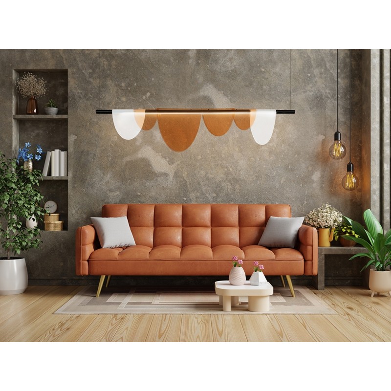 MOOSEE lampa wisząca LAVA czarna / bursztynowa