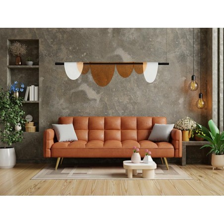 MOOSEE lampa wisząca LAVA czarna / bursztynowa