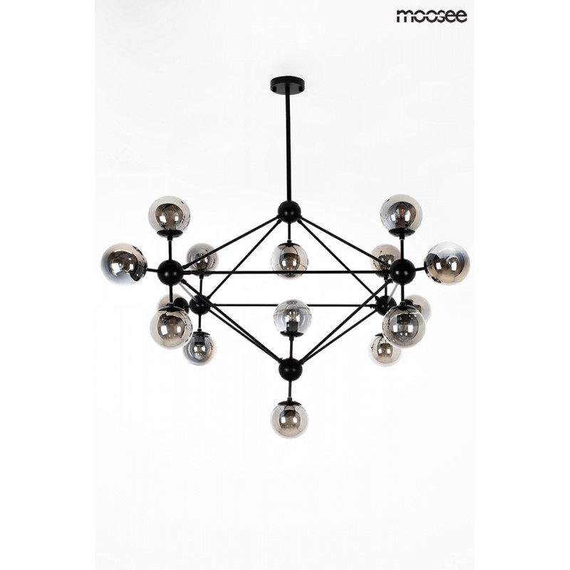 MOOSEE lampa wisząca ASTRIFERO 15 czarna / bursztynowa