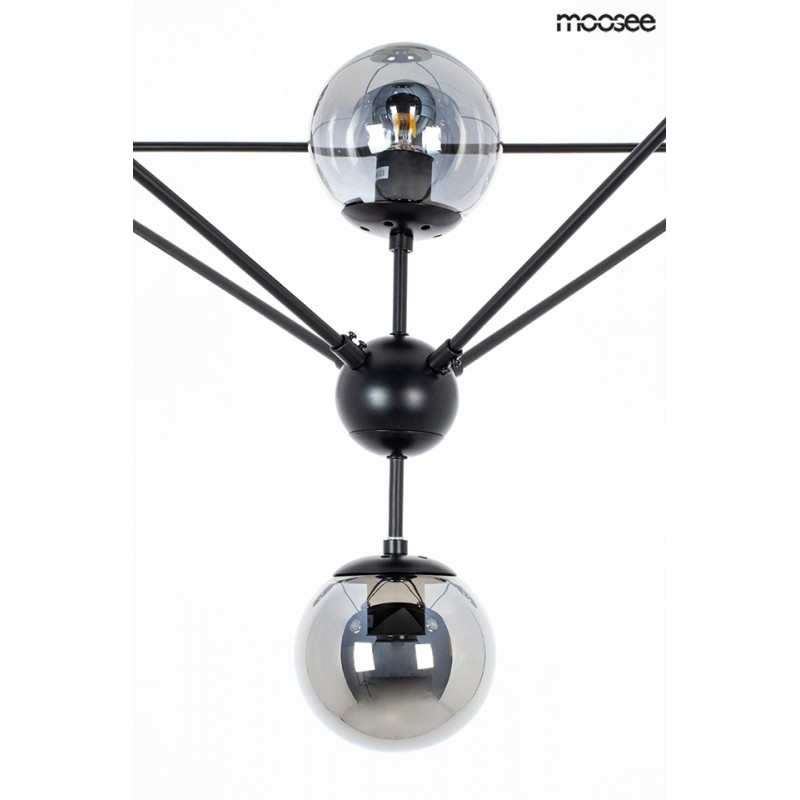 MOOSEE lampa wisząca ASTRIFERO 15 czarna / bursztynowa
