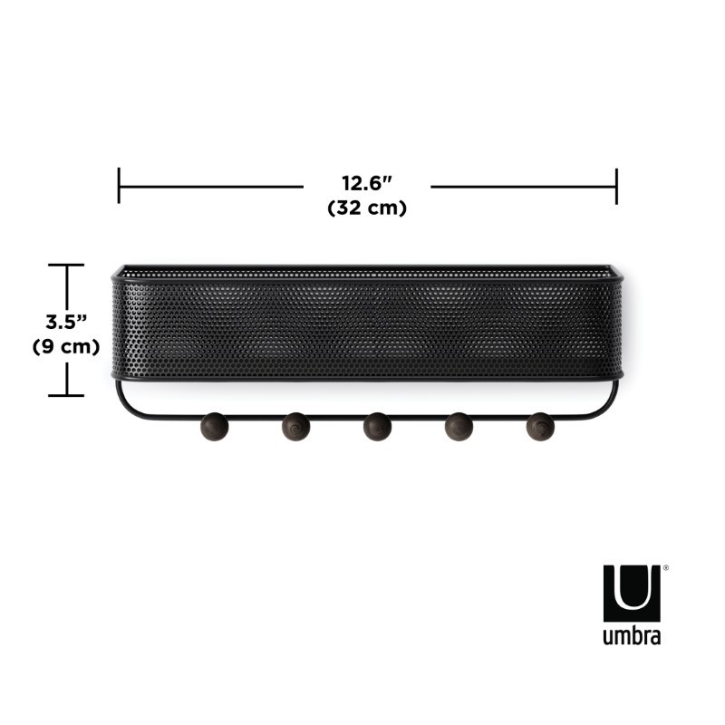 UMBRA wieszak z organizerem ESTIQUE czarny