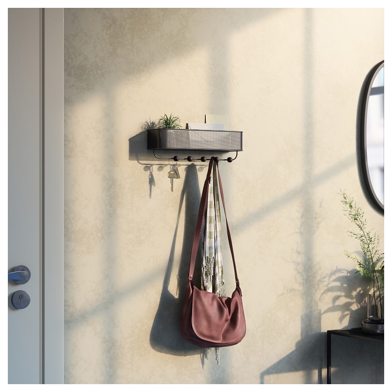 UMBRA wieszak z organizerem ESTIQUE czarny