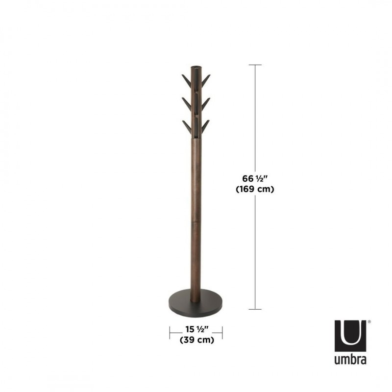 UMBRA wieszak na ubrania FLAPPER orzech - drewno
