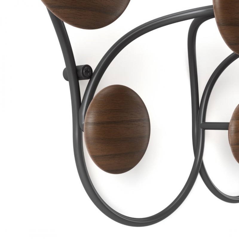 UMBRA haczyk na ubrania DOTSY 7  czarny orzech