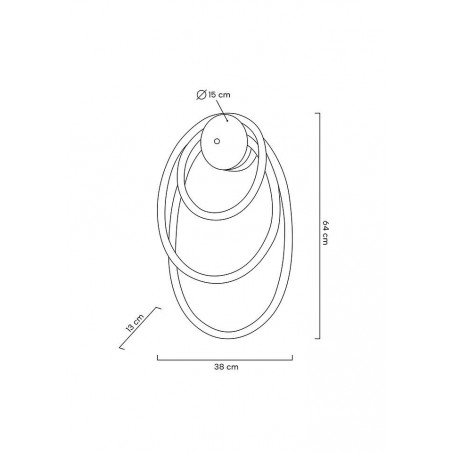 MOOSEE lampa ścienna SERPIENTE złota