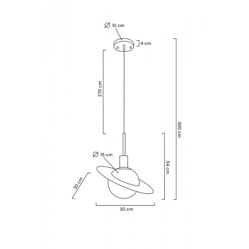 MOOSEE lampa wisząca URAN 30 złota