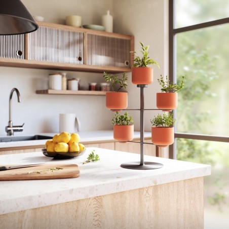 UMBRA doniczka stołowa TERRAPOTTA tytanowa