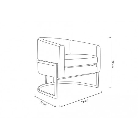 Fotel CASSIA VELVET beżowy