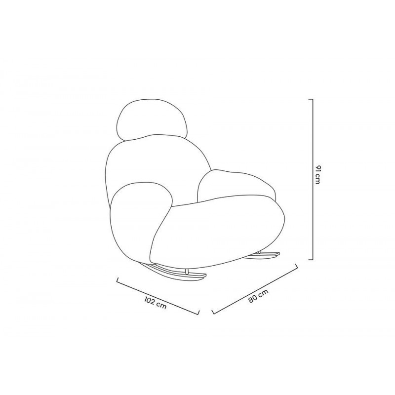 Fotel bujany PLUSH TEDDY ciemny beżowy