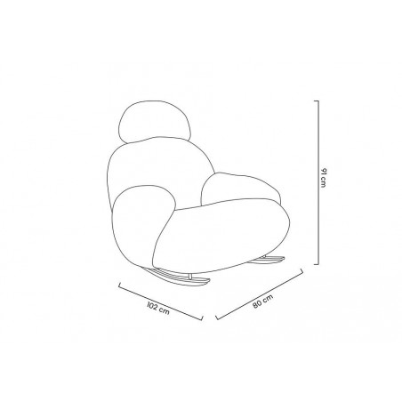 Fotel bujany PLUSH TEDDY ciemny beżowy