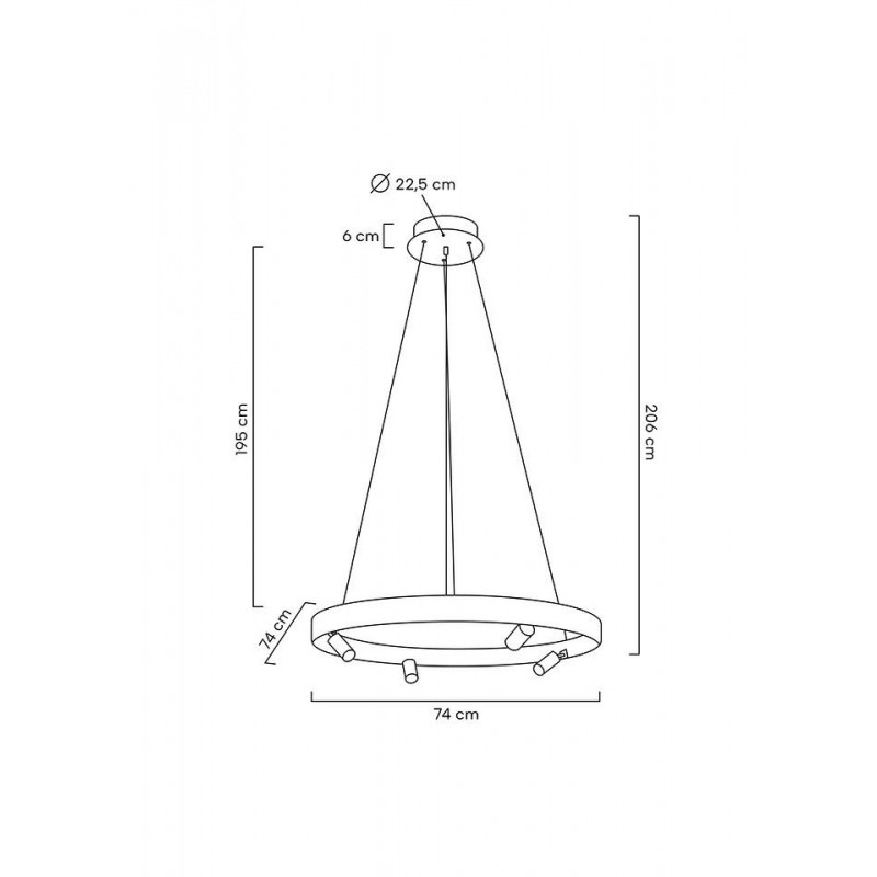 MOOSEE lampa wisząca CIRCLE SPOT 74 GOLD złota