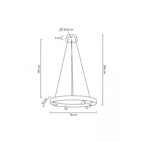 MOOSEE lampa wisząca CIRCLE SPOT 74 GOLD złota