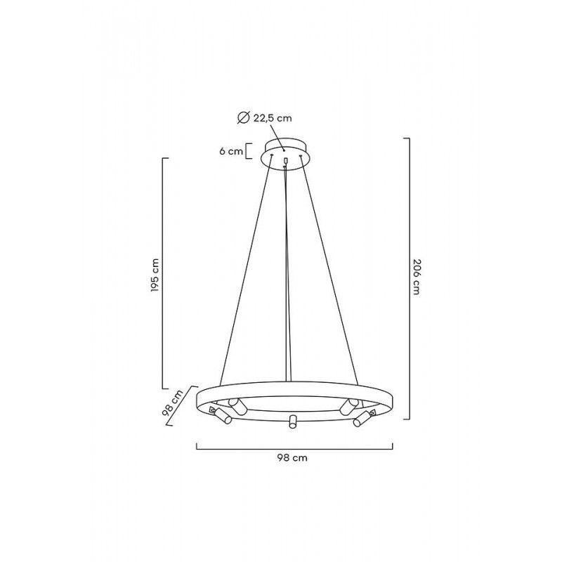 MOOSEE lampa wisząca CIRCLE SPOT 98 GOLD złota