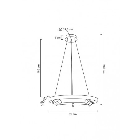 MOOSEE lampa wisząca CIRCLE SPOT 98 GOLD złota