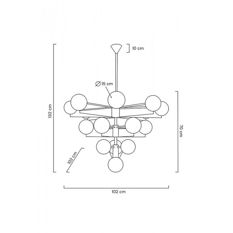 MOOSEE lampa wisząca SOLEI złota