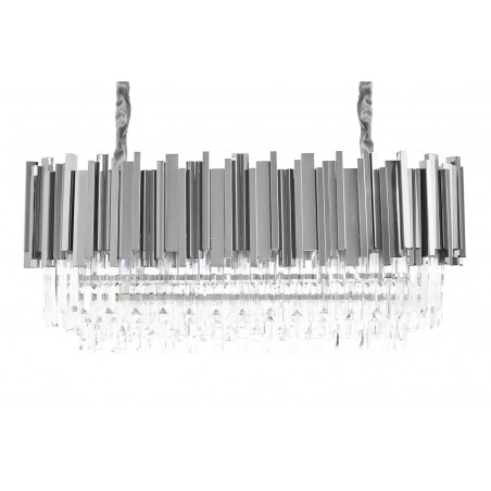 Lampa wisząca IMPERIAL LONG SILVER 90 - stal, kryształ