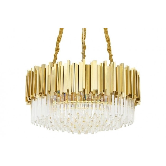 Lampa wisząca IMPERIAL GOLD 80 - stal, kryształ