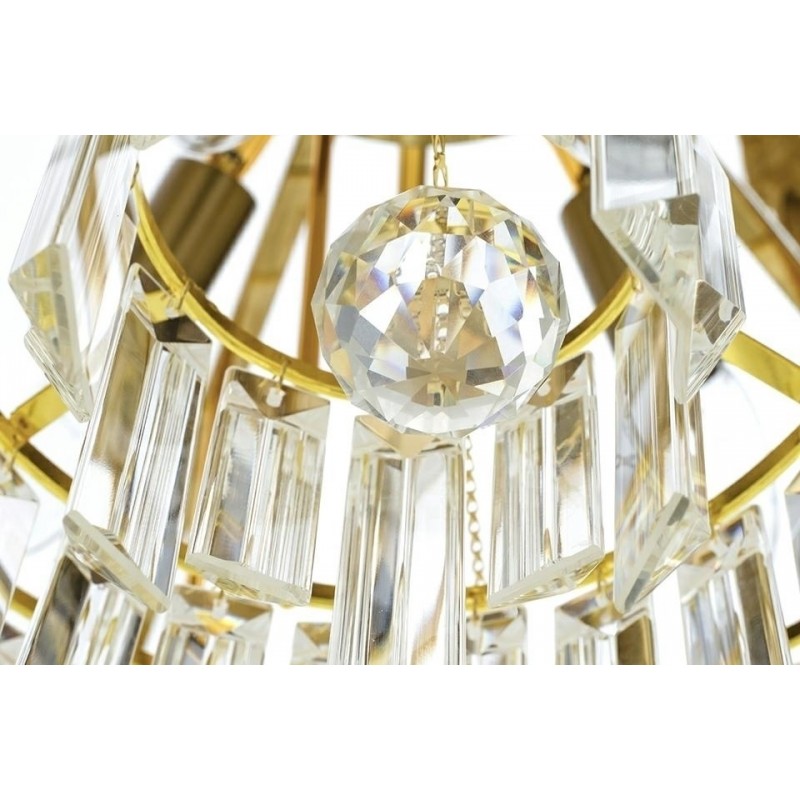 Lampa wisząca IMPERIAL GOLD 80 - stal, kryształ