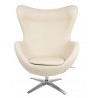 Fotel EGG SZEROKI PU beżowy