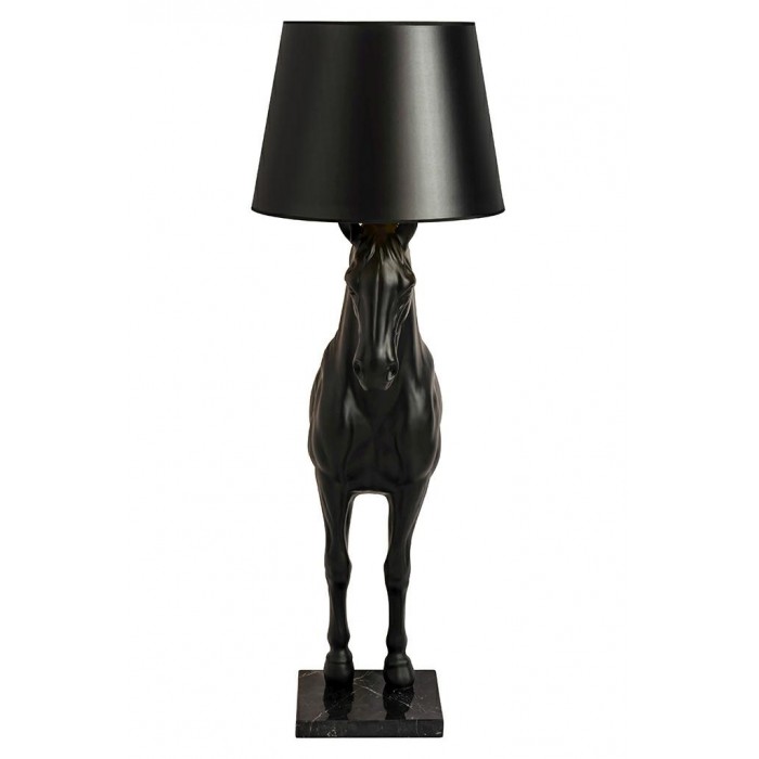 Lampa podłogowa KOŃ HORSE STAND S czarna -...