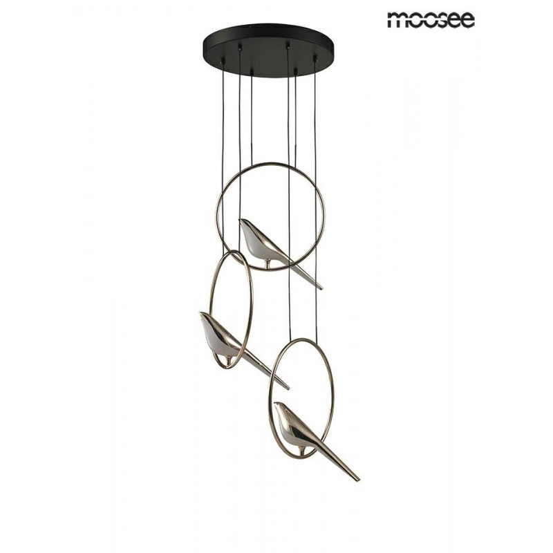MOOSEE lampa wisząca BIRD DISC złota