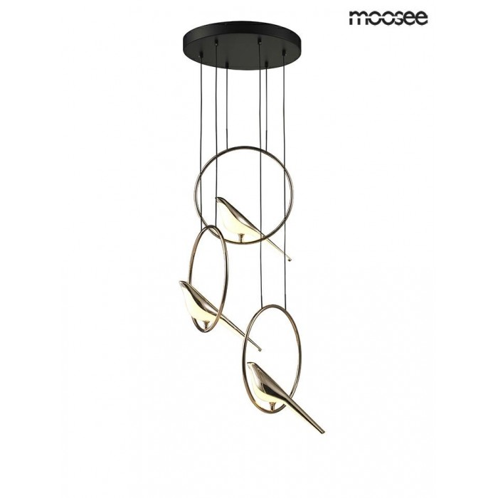 MOOSEE lampa wisząca BIRD DISC złota