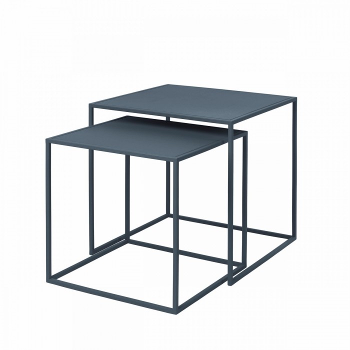 Blomus ZESTAW 2 STOLIKÓW FERA, STEEL GREY