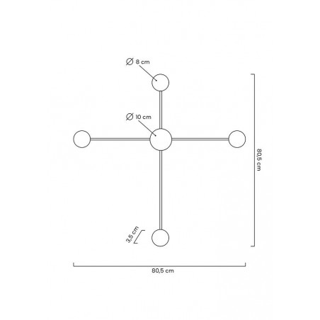 MOOSEE lampa ścienna SHADOW 4 czarna