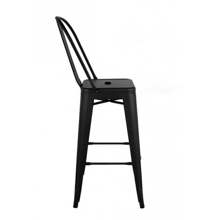 Krzesło barowe TOWER BIG BACK 76  ( Paris ) czarne