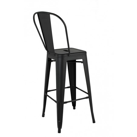 Krzesło barowe TOWER BIG BACK 76  ( Paris ) czarne