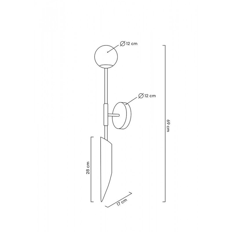 MOOSEE lampa ścienna LUCCA złota