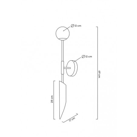 MOOSEE lampa ścienna LUCCA złota