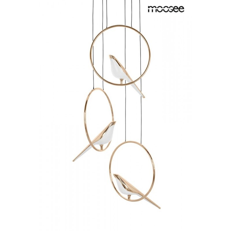 MOOSEE lampa wisząca BIRD DISC złota