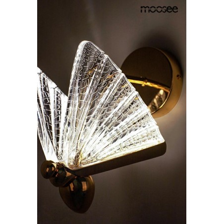 MOOSEE lampa ścienna BUTTERFLY M złota