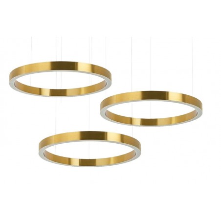 Lampa wisząca RING 80 + 80 + 80 złota na jednej podsufitce