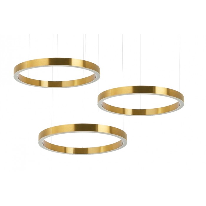 Lampa wisząca RING 60 + 60 + 60 złota na jednej podsufitce