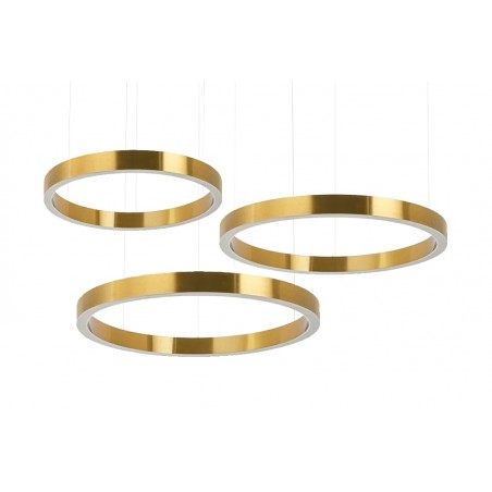 Lampa wisząca RING 40 + 60 + 60 złota na jednej podsufitce