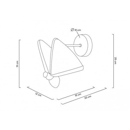 MOOSEE lampa ścienna BUTTERFLY S złota