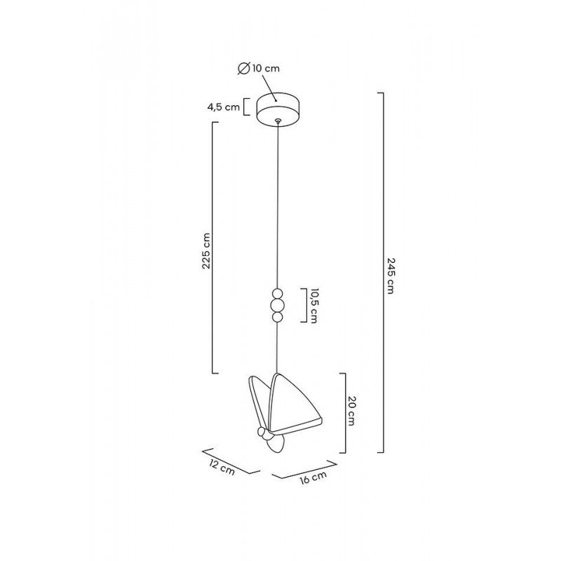 MOOSEE lampa wisząca BUTTERFLY S złota