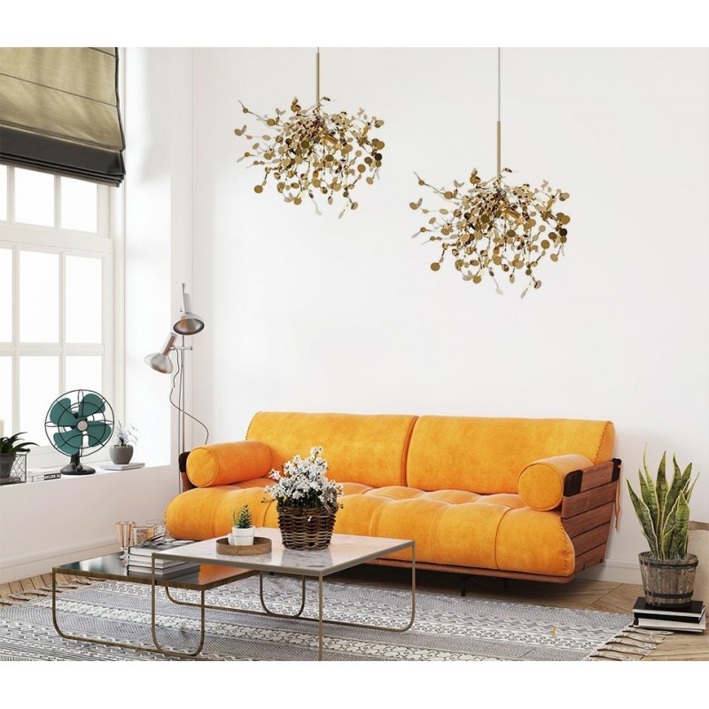 Lampa wisząca MONETE SINGLE złota - metal