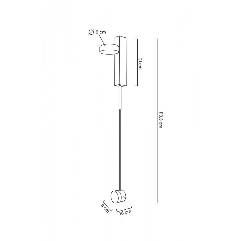 MOOSEE lampa ścienna CLARID GOLD złota