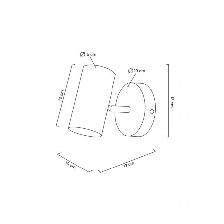 MOOSEE lampa ścienna SPOT złota